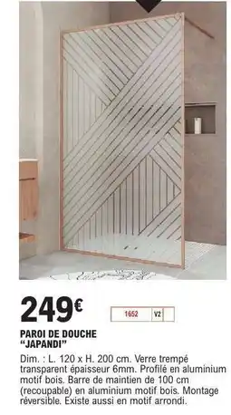 E.Leclerc PAROI DE DOUCHE JAPANDI offre