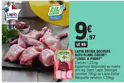 E.Leclerc Lapin Entier Découpé Bleu Blanc Coeur offre