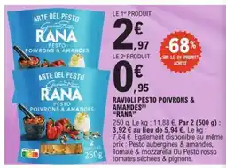 E.Leclerc RAVIOLI PESTO POIVRONS & AMANDES RANA offre