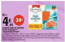 E.Leclerc SAUMON FUMÉ DE NORVÈGE OFFRE SPÉCIALE offre