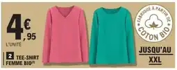 E.Leclerc TEE-SHIRT FEMME BIO offre