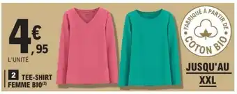 E.Leclerc TEE-SHIRT FEMME BIO offre