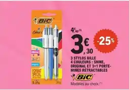 E.Leclerc BIC 3 Stylos Bille offre