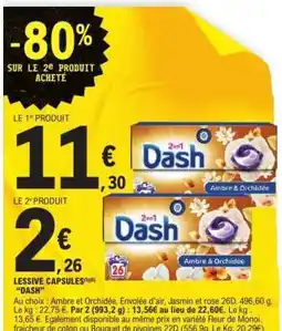 E.Leclerc Dash 2en1 Ambre & Orchidée offre