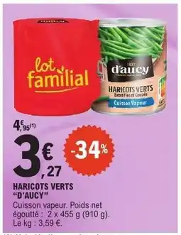 E.Leclerc HARICOTS VERTS “D’AUCY” offre