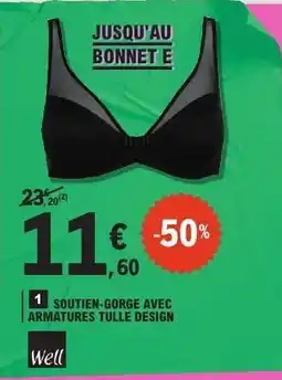 E.Leclerc SOUTIEN-GORGE AVEC ARMATURES TULLE DESIGN offre