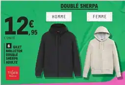 E.Leclerc Gilet Molleton Doublé Sherpa Adulte offre