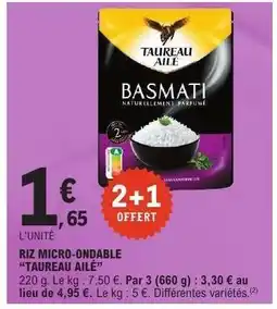E.Leclerc Riz micro-ondable “Taureau Ailé” offre