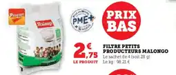 Super U Filtre petits producteurs malongo offre