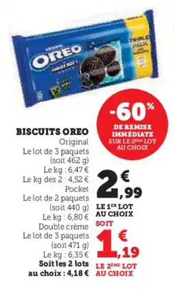 Super U Biscuits oreo offre
