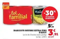 Super U Haricots beurre extra fins d'aucy offre