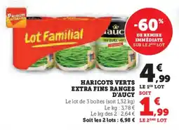 Super U Haricots verts extra fins ranges d'aucy offre