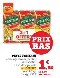 Super U Pates panzani offre