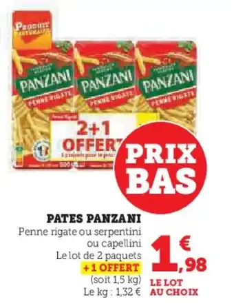 Super U Pates panzani offre