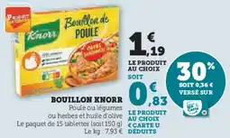 Super U Bouillon knorr offre