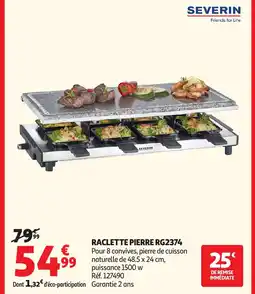 Auchan SEVERIN Raclette pierre RG2374 offre