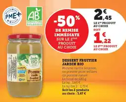 Super U Dessert fruitier jardin bio offre
