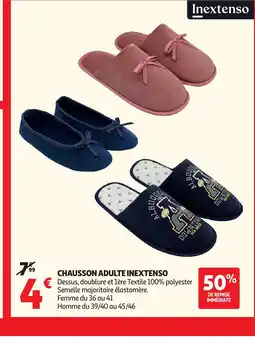 Auchan INEXTENSO Chausson adulte offre