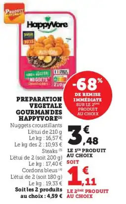 Super U Preparation vegetale gourmandes happyvore offre