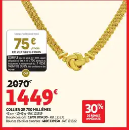 Auchan Collier or 750 millièmes offre