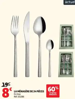 Auchan ACTUEL La ménagère de 24 pièces offre
