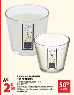 Auchan La bougie parfumée 190 grammes offre