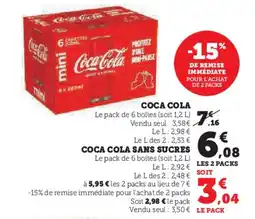 Super U Coca cola offre