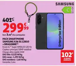 Auchan SAMSUNG Pack smartphone a36 5g 128go + dragonne offre