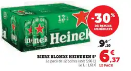 Super U Biere blonde heineken 5° offre