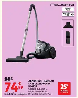 Auchan ROWENTA Aspirateur traîneau sans sac offre