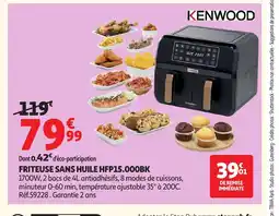 Auchan KENWOOD Friteuse sans huile HFP15.000BK offre