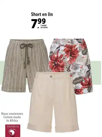 Short en lin