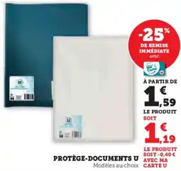Super U Protège-documents u offre