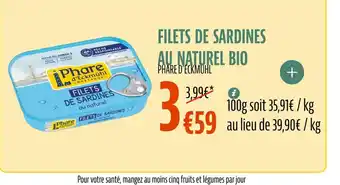 PHARE D'ECKMUHL Filets de sardines au naturel bio