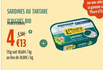 PHARE D'ECKMUHL Sardines au tartare d'algues bio