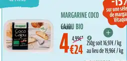 La Vie Claire VITAQUELL Margarine coco cajou bio offre