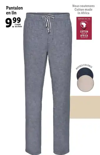 Lidl Pantalon en lin offre
