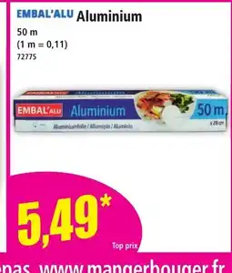 Norma EMBAL'ALU Aluminium offre