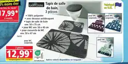 Norma SANTOSINI Tapis de salle de bain, 3 pièces offre