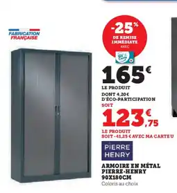 Super U Armoire en métal pierre-henry offre