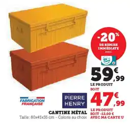 Super U Cantine métal offre