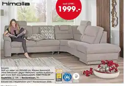 Möbel Martin Ecksofa Stoff uni nebel offre