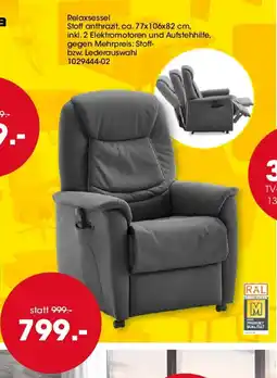 Möbel Martin Relaxsessel Stoff anthrazit offre