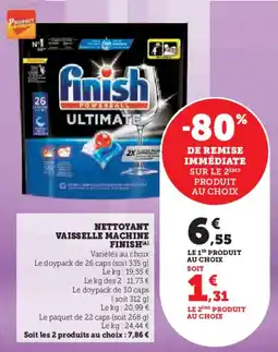 Super U Nettoyant vaisselle machine finish offre