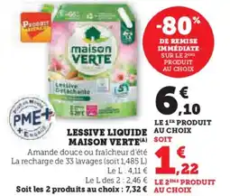 Super U Lessive liquide maison verte offre
