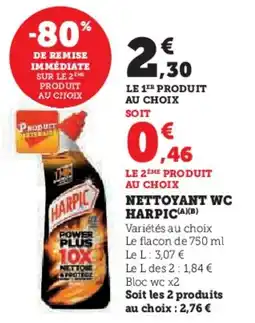 Super U Nettoyant wc harpic offre