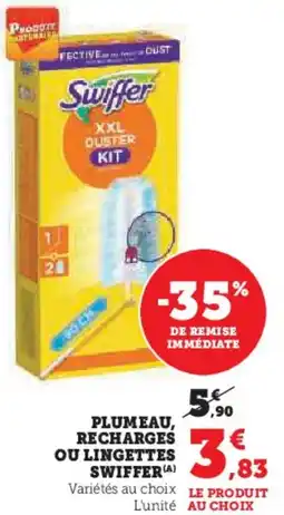 Super U Plumeau, recharges ou lingettes swiffer offre
