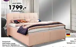 Möbel Martin Polsterbett Stoff beige, Liege- fläche offre