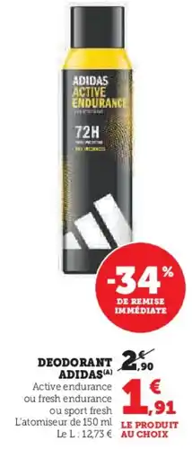 Super U Deodorant adidas offre