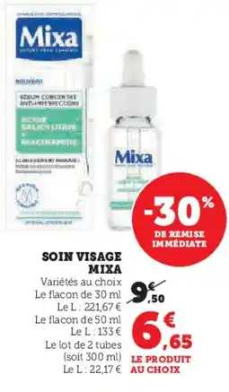 Super U Soin visage mixa offre